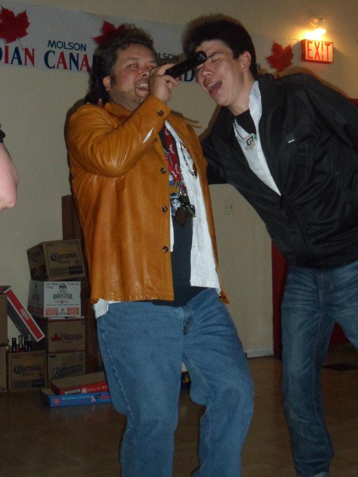 Gary at the Bayside, joined by cousin Alan Hunt